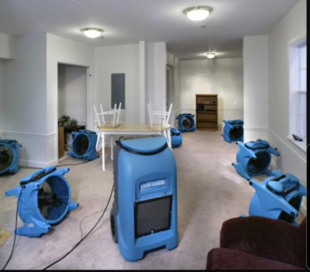 Air movers and dehumidifier setup for Water Extraction & Removal in Pembroke Park