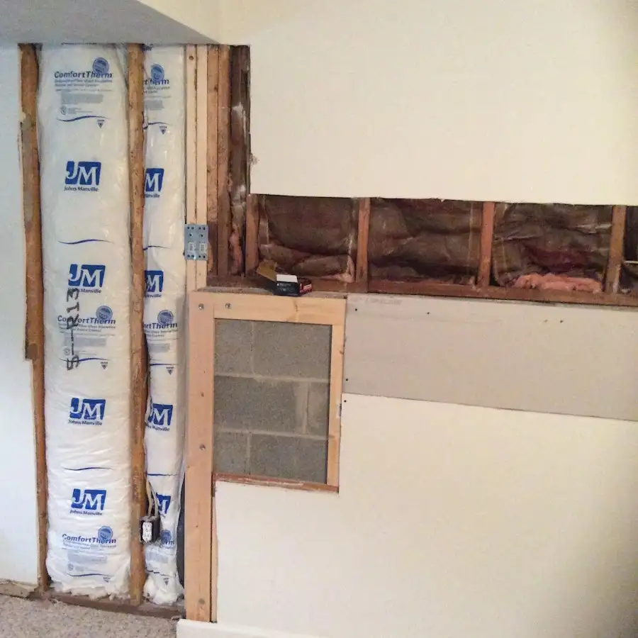 Wall insulation replacement during Contents Cleaning & Restoration in Pembroke Park
